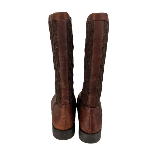 Vionic Mystic Aurora Tall Boots Weatherproof Brown Leather Riding Fleece Sz 10 - Picture 5 of 12